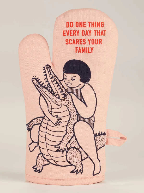 Vintage floral crew socks for charm-Do One Thing Every Day That Scares Your Family Oven Mitt