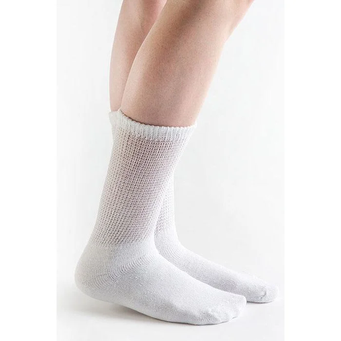 Long running crew socks for endurance-Doc Ortho Loose Fit Diabetic Crew Socks, 3 pairs