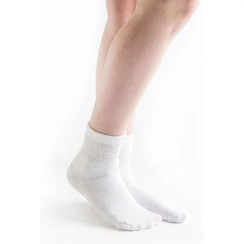 Large knee-high crew socks for style-Doc Ortho Loose Fit Diabetic 1/4 Crew Socks, 3 pairs