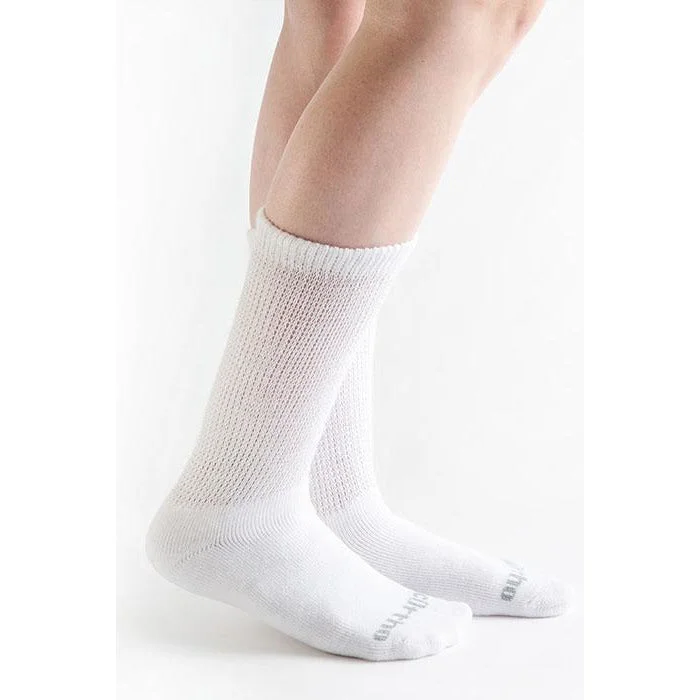 Breathable athletic crew socks for gym-Doc Ortho Ultra Soft Loose Fit Diabetic Crew Socks, 3 pairs