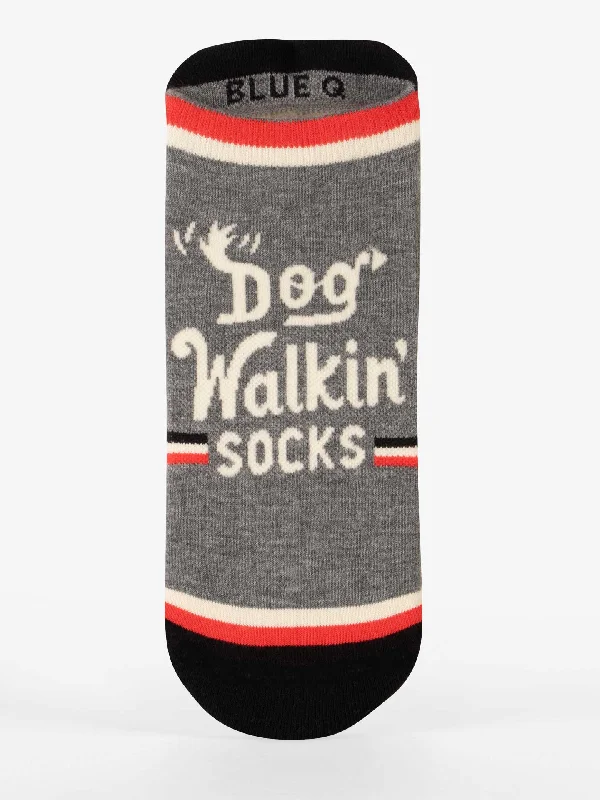 Thick winter crew socks for snow-Dog Walkin' Sneaker Socks