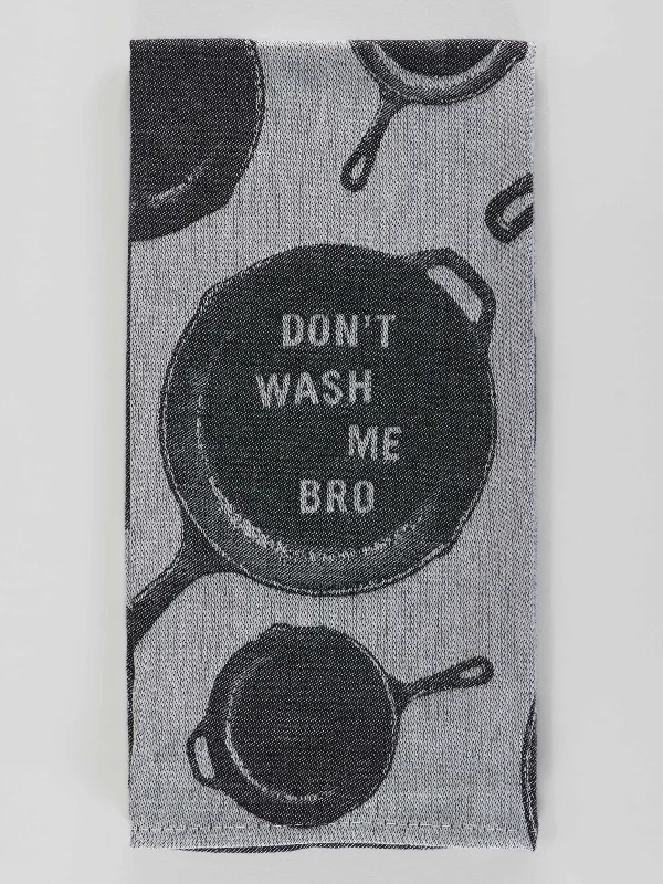 Rustic striped socks for cozy-Don't Wash Me Bro Dish Towel