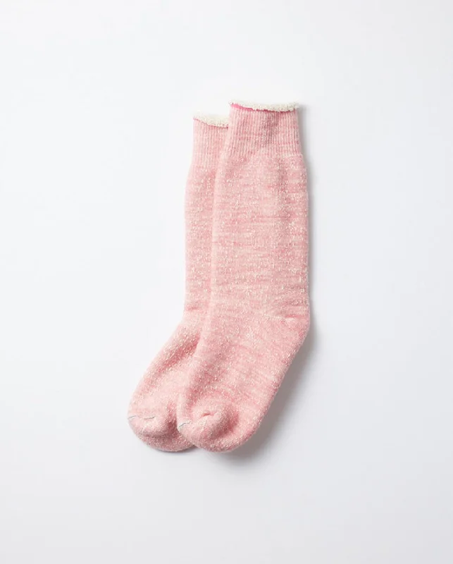 Grip ankle socks for safety-Double Face Socks Light Pink