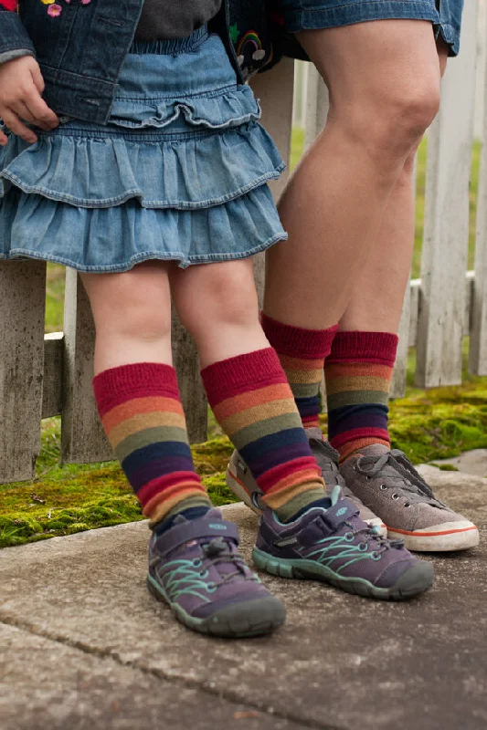 Minimalist black crew socks for versatility-Simply Striped Tube Socks