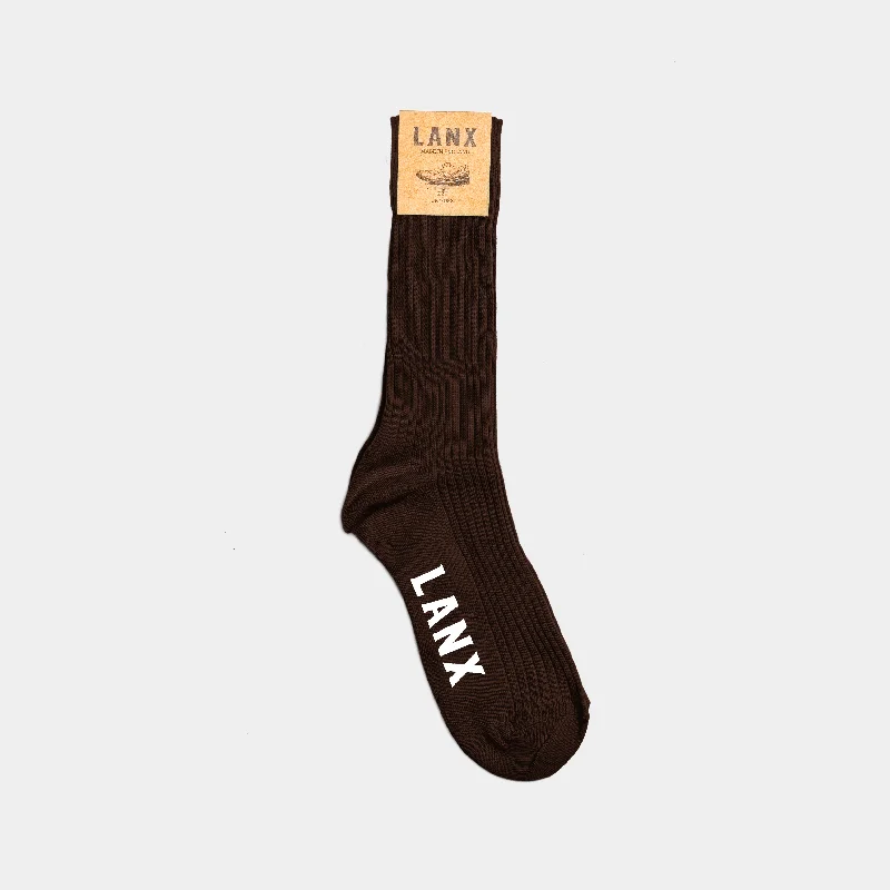 Soft fuzzy crew socks for comfort-DRESS SOCK / BROWN