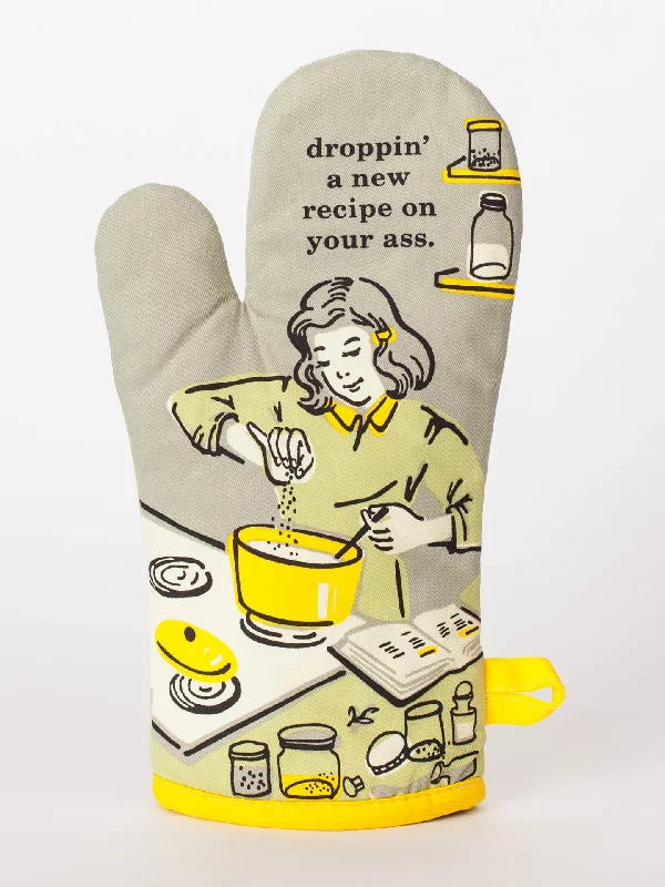 Large thermal crew socks for insulation-Droppin' A New Recipe On Your Ass Oven Mitt