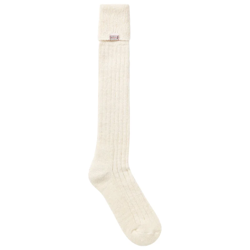 Small crew socks for kids-Dubarry Alpaca Ladies Boot Socks - Cream