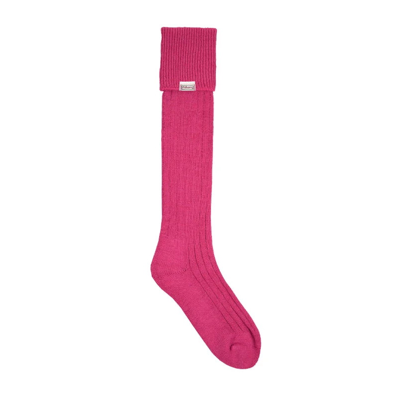 Breathable cotton socks for workouts-Dubarry Alpaca Ladies Boot Socks - Pink