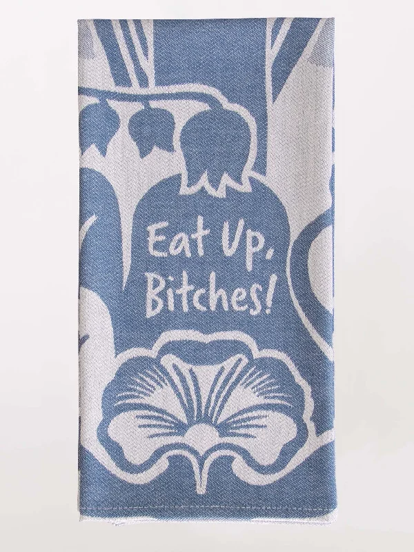 Custom embroidered socks for gift-Eat Up, Bitches Dish Towel