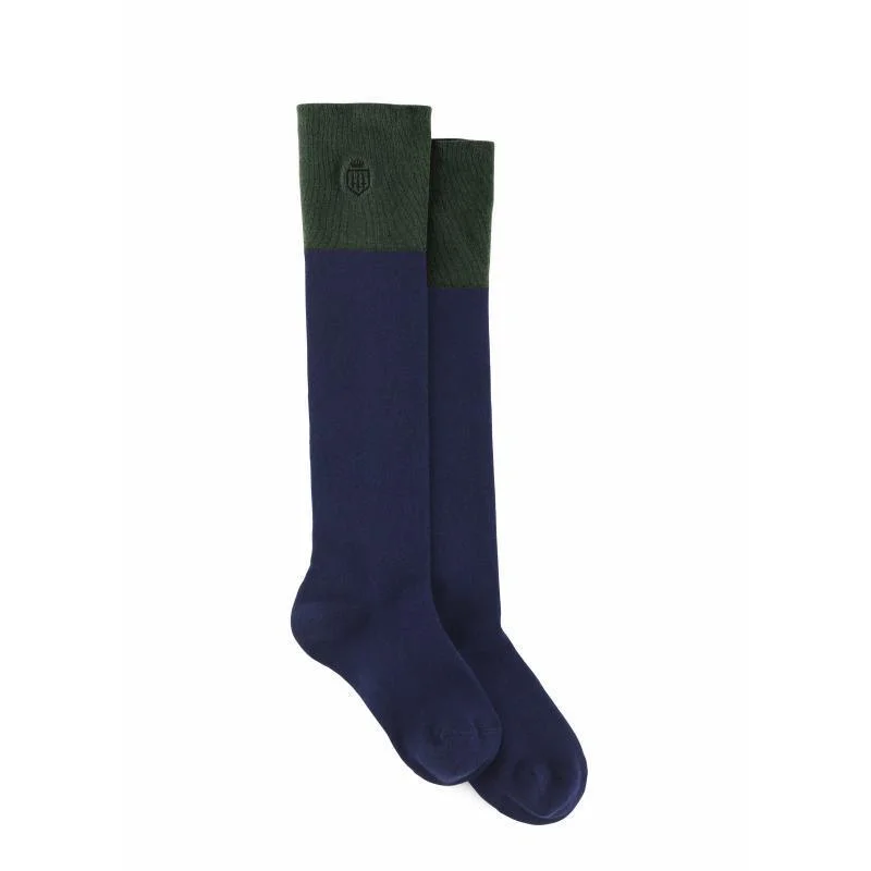 Lightweight cotton crew socks for summer-Fairfax & Favor Ladies Boot Socks (UK 4 - 8) - Green