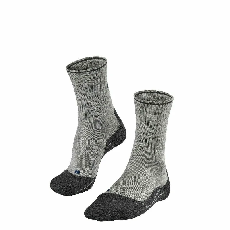 Anti-slip crew socks for pilates-FALKE Womens TK2 Explore Wool Silk Trekking Socks