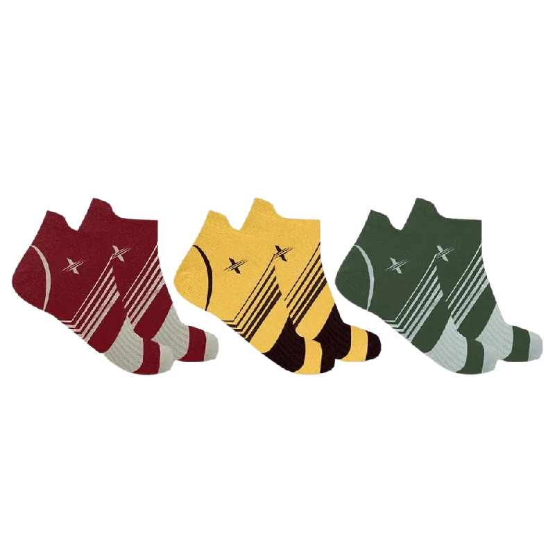 Custom logo ankle socks for events-Fall Inspired Ankle Socks (3-Pack Assorted)