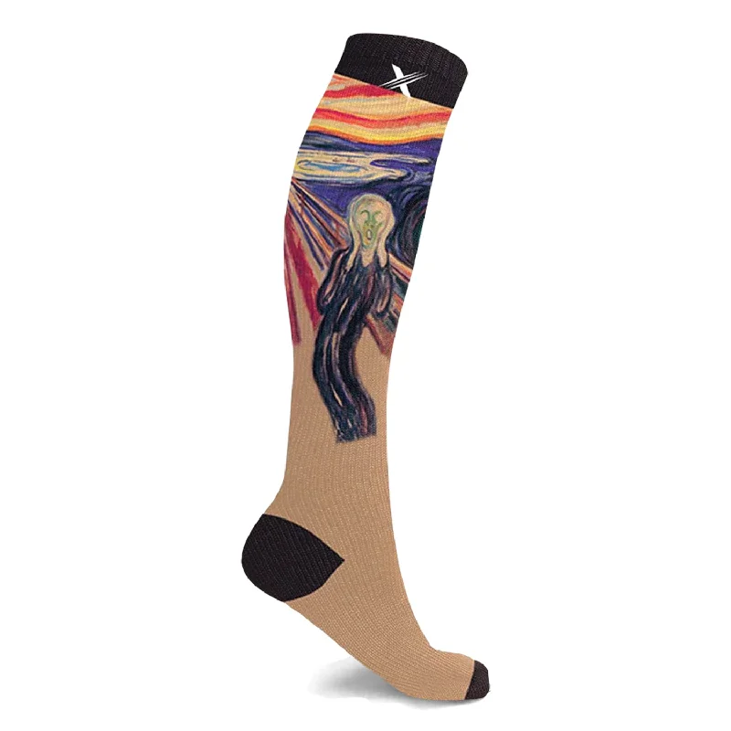 Large thermal ankle socks for outdoor-Famous Art Paintings Compression Socks