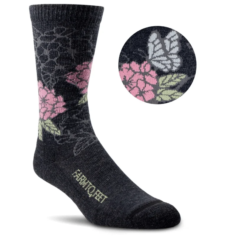 Long athletic ankle socks for athletes-Farm to Feet Springer Mountain Crew Light Cushion Socks