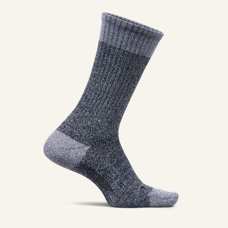 Cozy plush socks for winter nights-Feetures Mens Everyday Max Cushion Cozy Marl Crew Socks