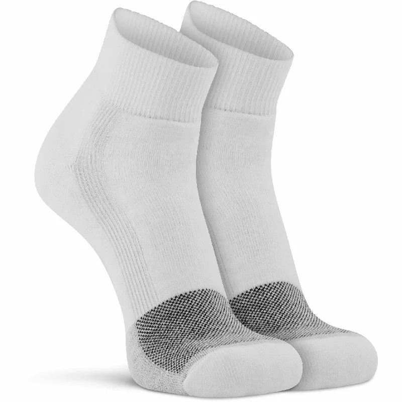 Long running crew socks for support-Fox River Wick Dry Triathlon Lightweight Quarter Crew Socks