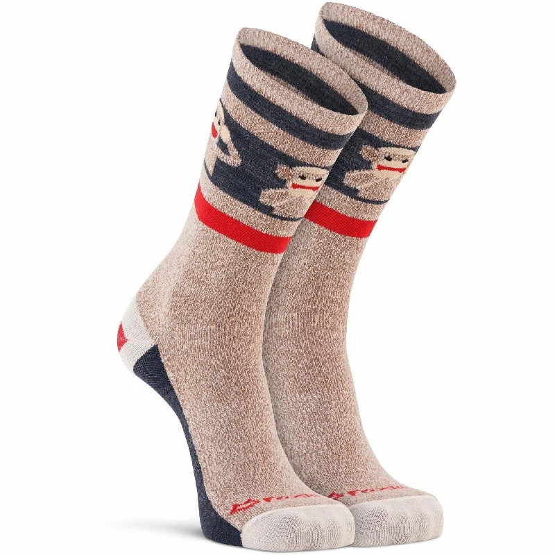 Thin cotton socks for warm weather-Fox River Womens Red Heel Monkey See Crew Socks