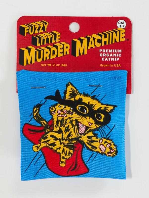 Funny ankle socks for quirky gift-Fuzzy Little Murder Machine Catnip Toy