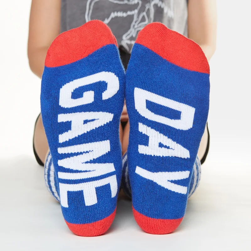 Large wool crew socks for cold-GAME DAY Socks - Red, White and Blue