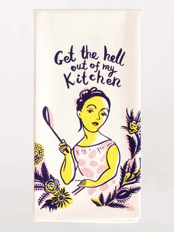 Organic bamboo crew socks for eco-Get The Hell Out Of My Kitchen Dish Towel