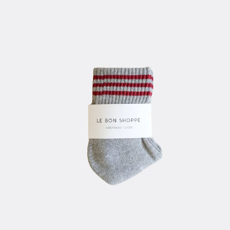 Organic bamboo ankle socks for breathability-Girlfriend Socks (Heather Grey)