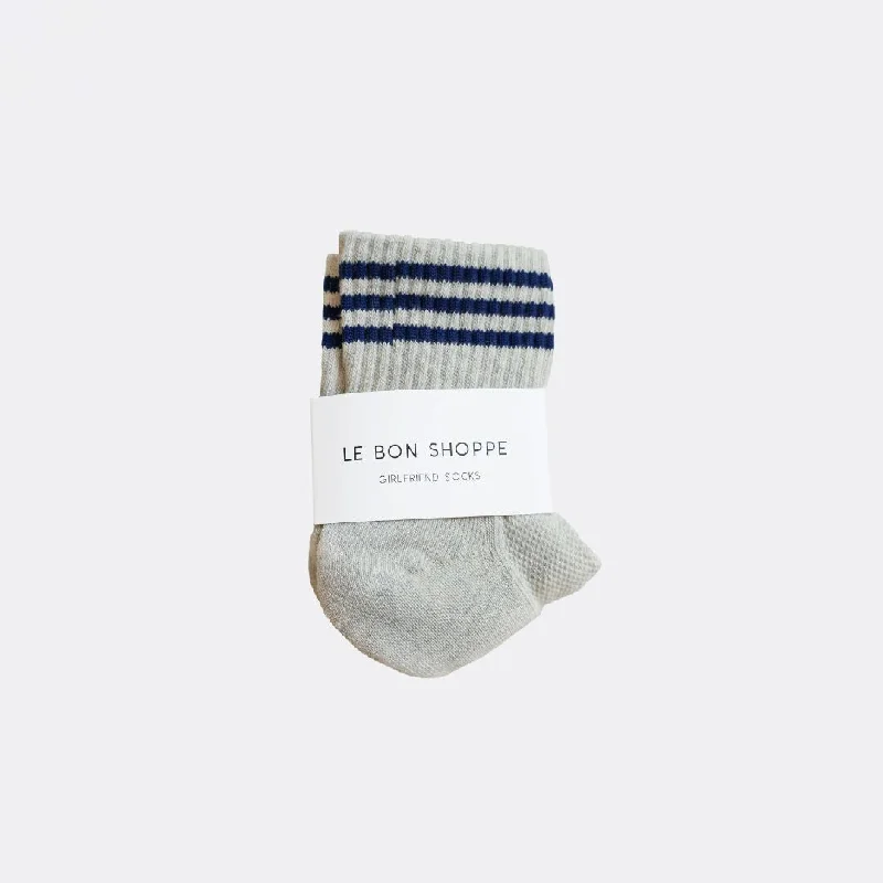 Thin bamboo crew socks for warm weather-Girlfriend Socks (Sailor)