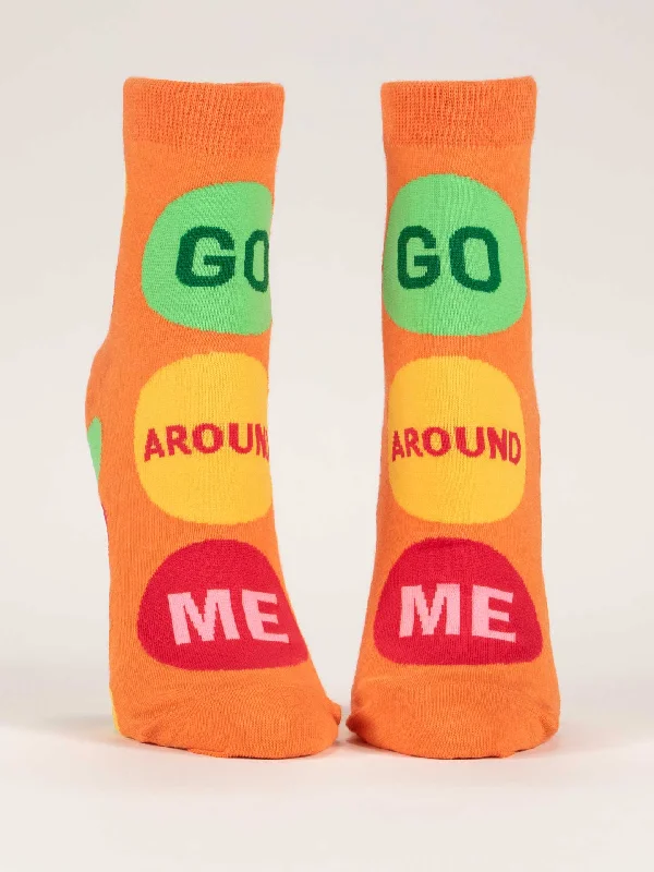 Vintage patterned crew socks for charm-Go Around Me W-Ankle Socks