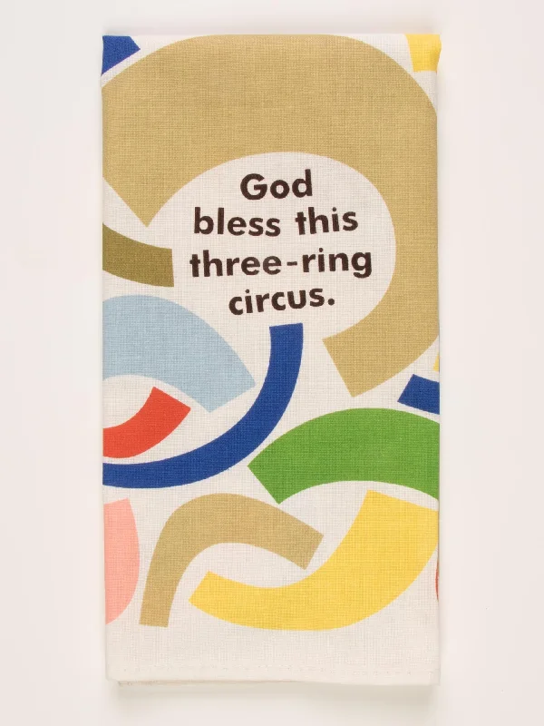 Lightweight running socks for speed-God Bless This Three-Ring Circus Dish Towel