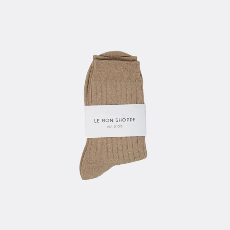 Modern striped ankle socks for trend-Her Socks (Champagne Glitter)