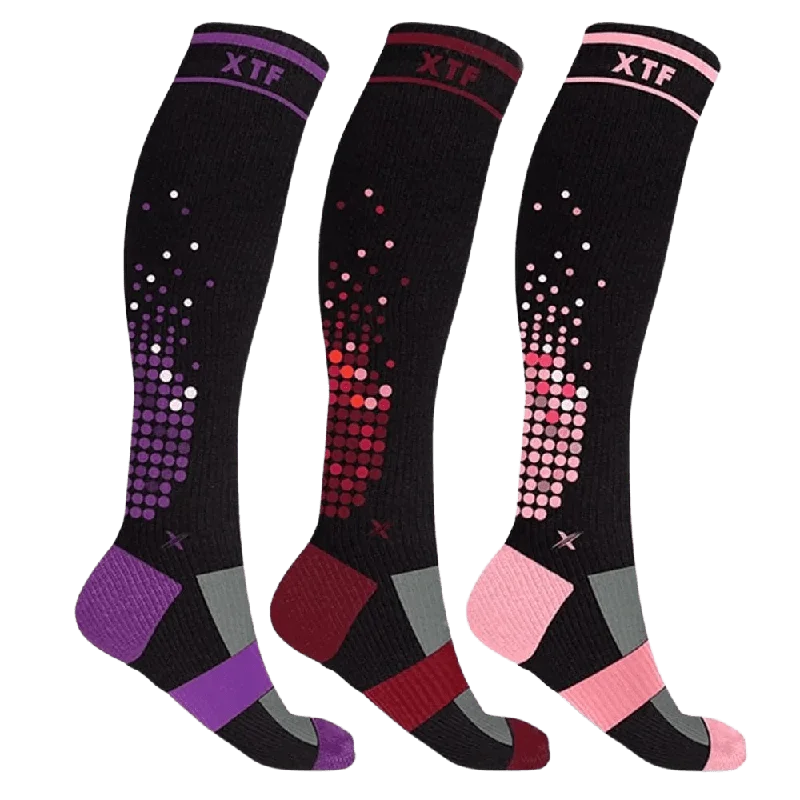 Modern black crew socks for sleek-High-intensity - Atheltic Grade Compression Socks (3-Pairs)