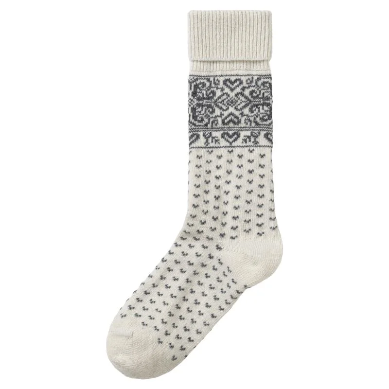 Thick outdoor ankle socks for camping-Holebrook Sundborn Raggsocka Ladies Socks - Off White