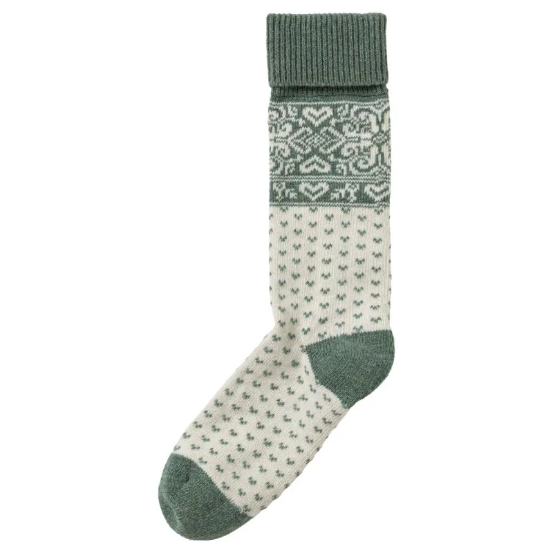 Minimalist gray crew socks for everyday-Holebrook Sundborn Raggsocka Ladies Socks - Sage