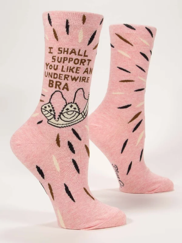 Small striped ankle socks for children-I Shall Support You Like An Underwire Bra W-Crew Socks