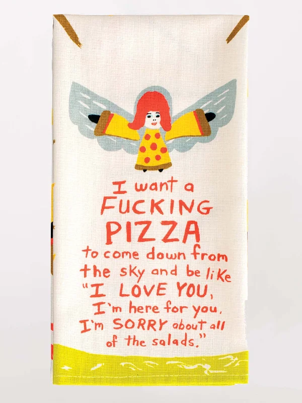 Long tube crew socks for sports-I Want A Fucking Pizza To Come Down....Dish Towel