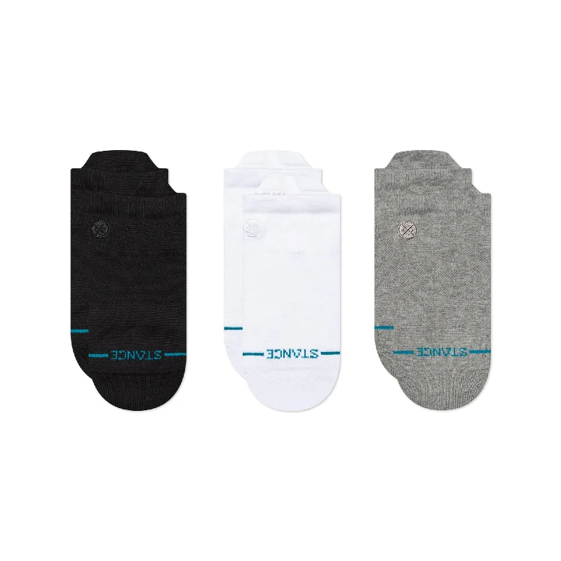 Custom logo crew socks for branding-ICON LOW TAB SOCK 3 PACK