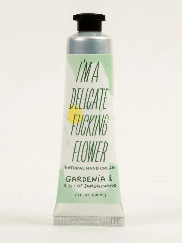 Funny socks for quirky style-I'm a Delicate Fucking Flower Natural Hand Cream - Gardenia & a Bit of Sandalwood