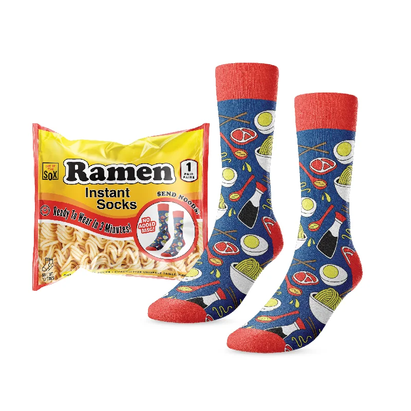 Grip crew socks for safety-Instant Ramen Noodle Socks