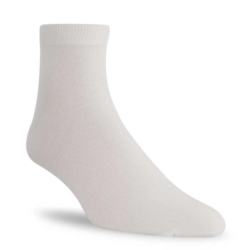 Minimalist white ankle socks for gym-J.B. Fields Bamboo Featherweight Athletic socks - 3pk