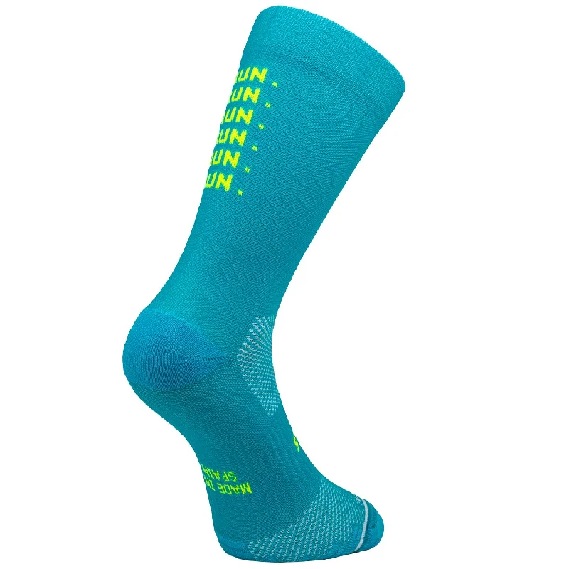 Custom logo ankle socks for events-Sporcks Running Socks - Just Run Green