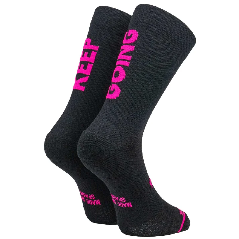 Custom socks for personalized design-Sporcks Running Socks - Keep Going Black