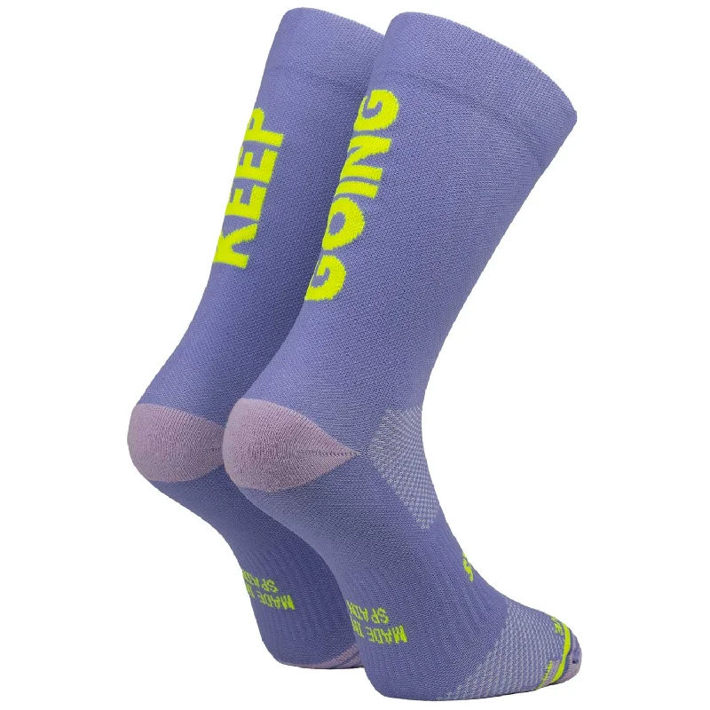 Patterned socks for office fashion-Sporcks Running Socks - Keep Going Purple