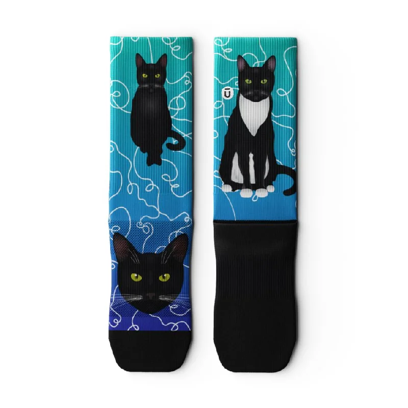 Minimalist white ankle socks for clean-Outway Sock - Kitten Around Crew