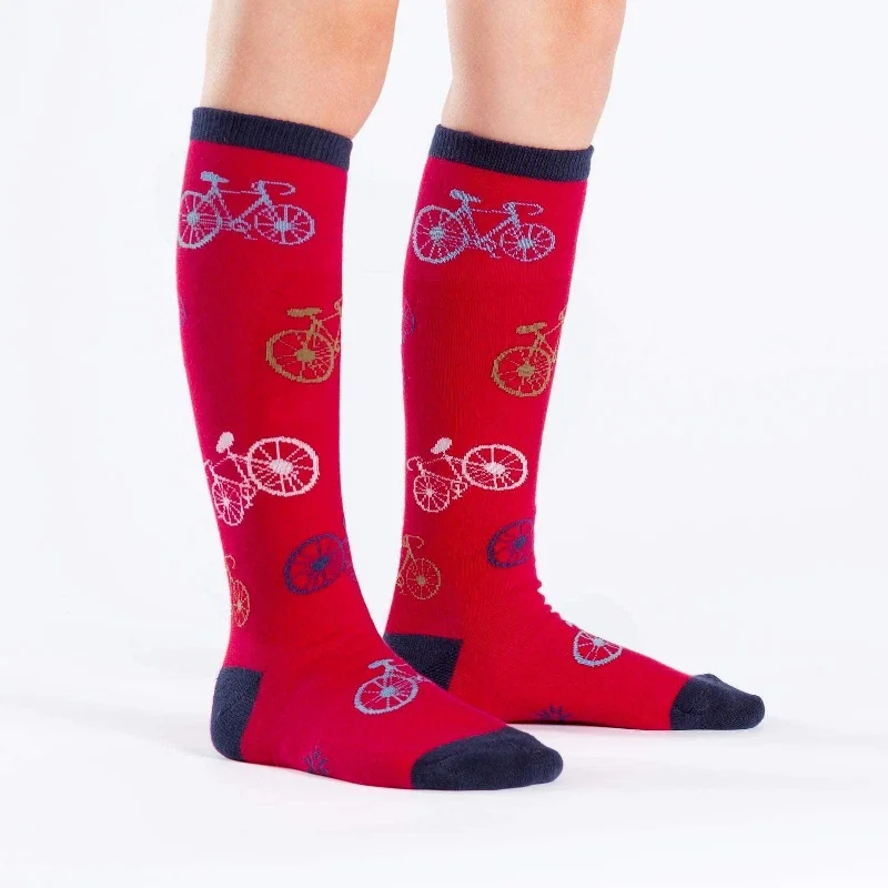 Fluffy ankle socks for comfort-Large Bikes | Youth Knee-high