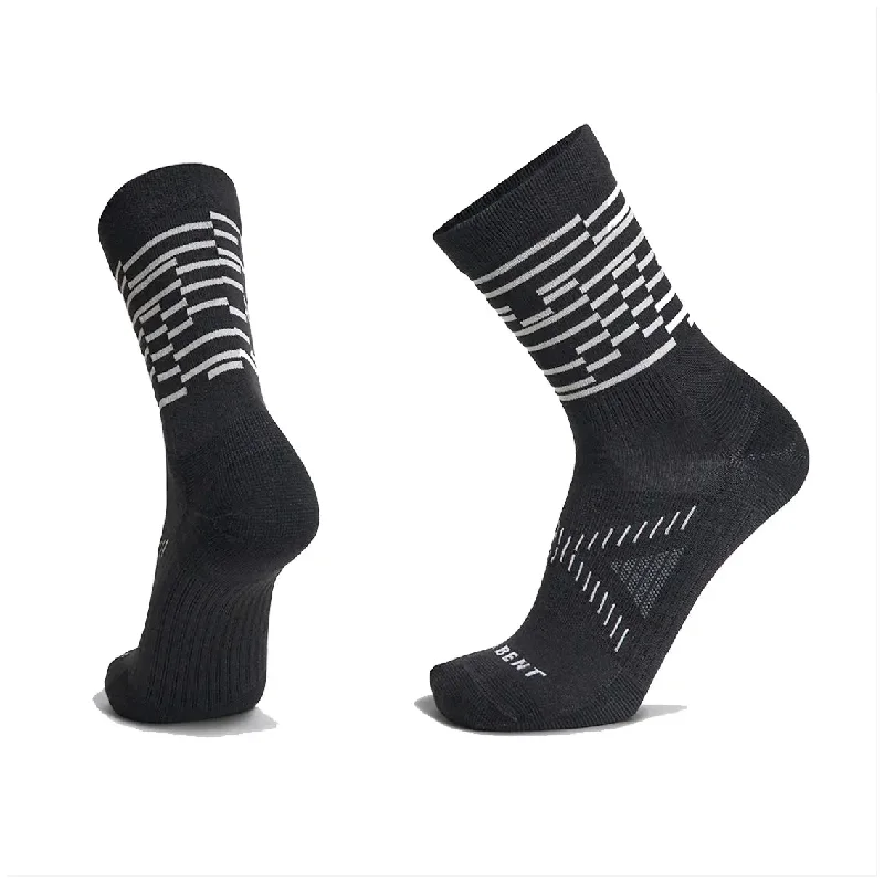 Thick socks for cold feet-Le Bent Terra Zero Cushion Mini Trail Sock - Black