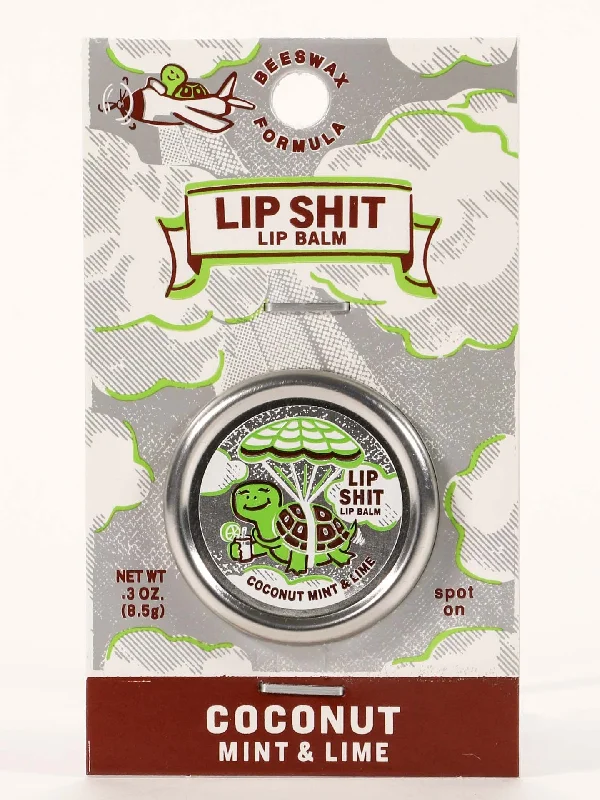 Minimalist white crew socks for clean-Lip Shit Lip Balm-Coconut Mint & Lime