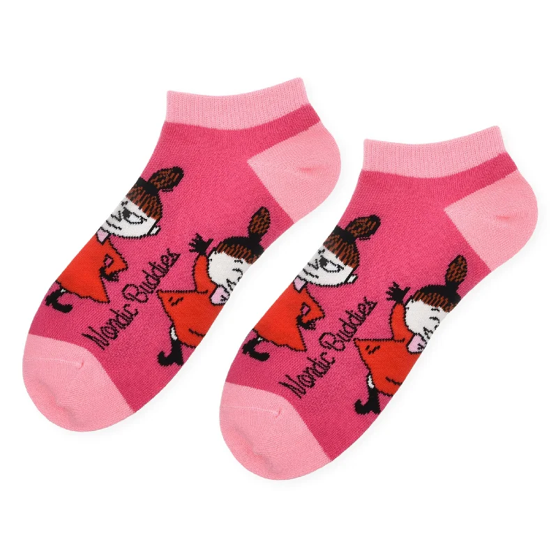 Luxury silk crew socks for elegance-Little My Dancing Women´s Ankle Socks -  Red and Pink