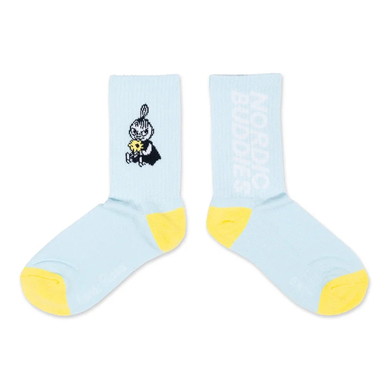 Small striped crew socks for kids-Little My Idea Women's Retrosocks - Blue