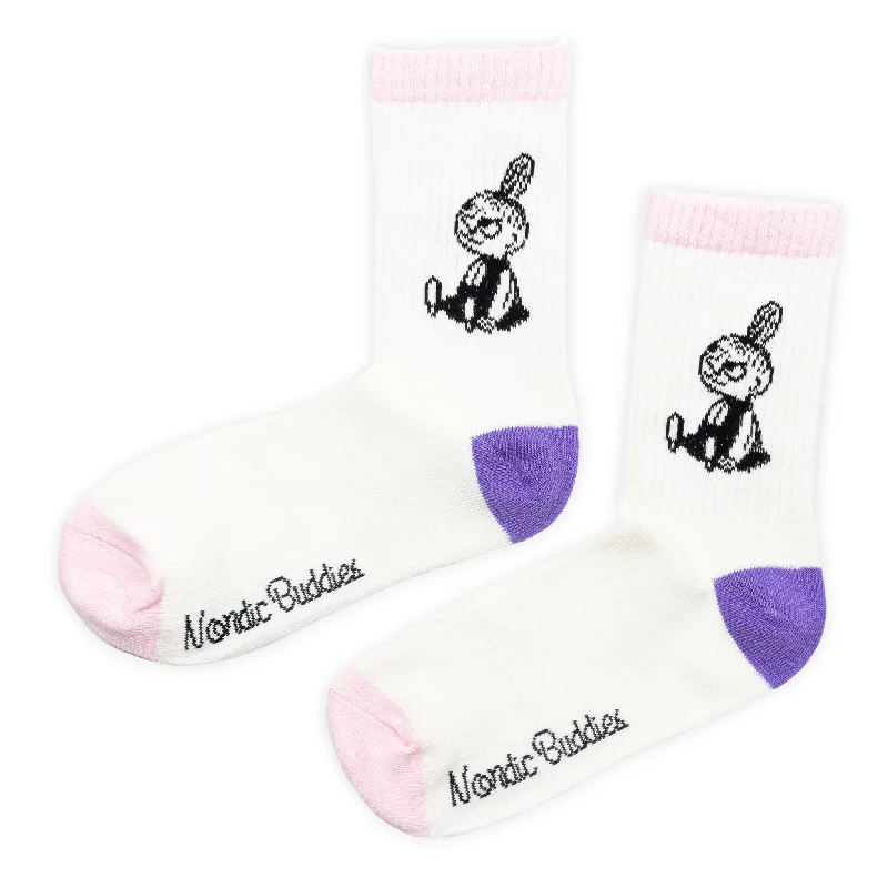 Fluffy ankle socks for comfort-Little My Pranking Women´s Retrosocks - White