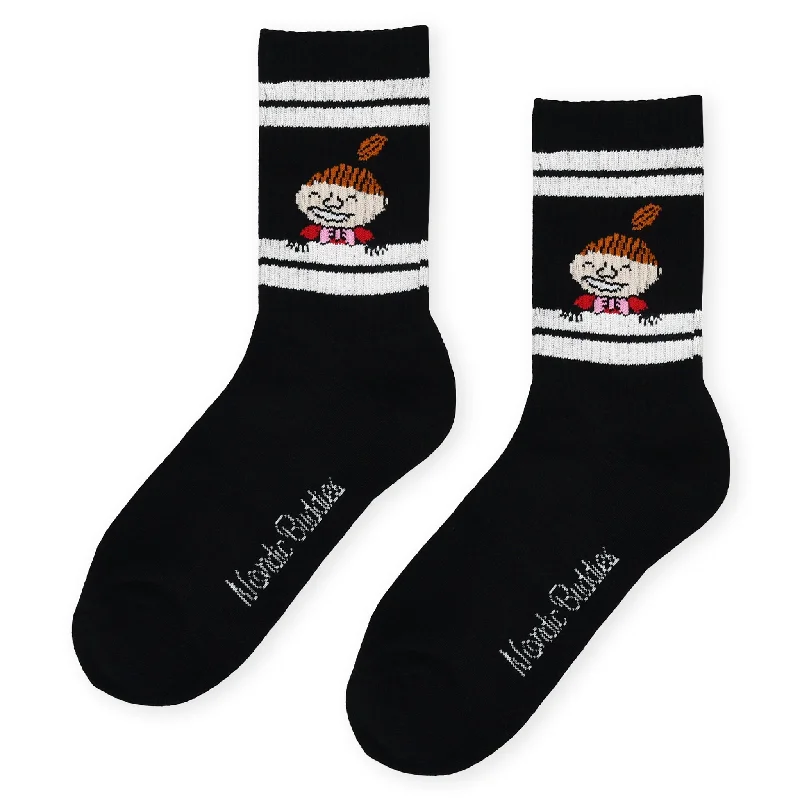 Thick cotton socks for warmth-Little My Women’s Retrosocks - Black