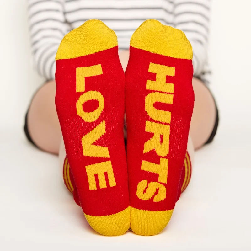 Fluffy crew socks for bedtime-Love Hurts Socks